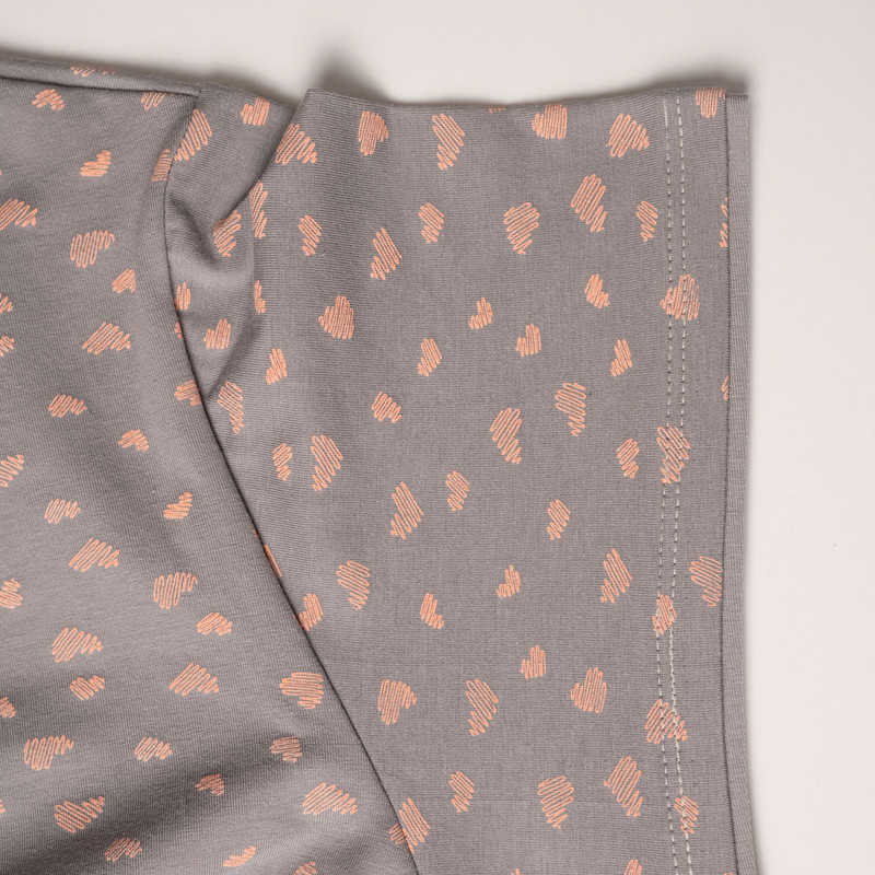 ست تی شرت و شلوار زنانه مدل آناهیتا رنگ طوسی روشن