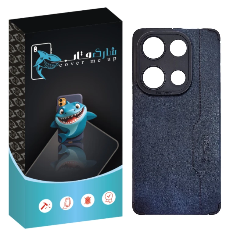 کاور شارک قاب مدل چرم RM مناسب برای گوشی موبایل شیائومی Redmi Note 13 Pro 4G / Poco M6 Pro