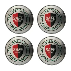 درپوش رینگ خودرو آراکس یدک مدل AY-3121 طرح safe racing بسته 4 عددی 