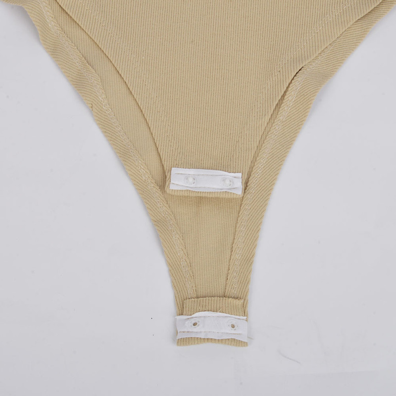 بادی آستین بلند زنانه دکسونری مدل 256004709 یقه دار رنگ کرم