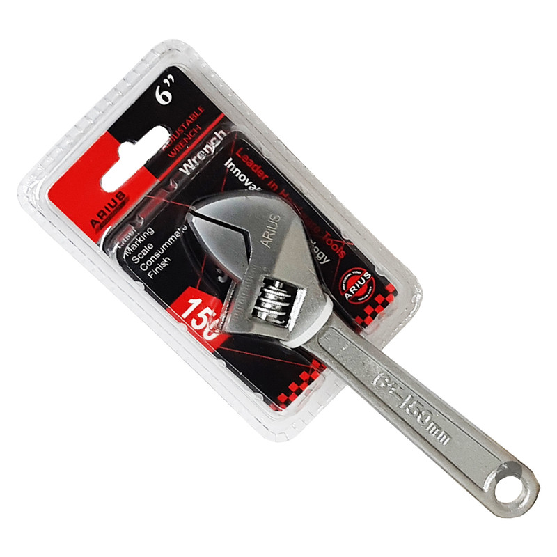 آچار فرانسه آریوس مدل AT - 006 سایز 6 اینچ آچار فرانسه آریوس مدل AT - 006 سایز 6 اینچ