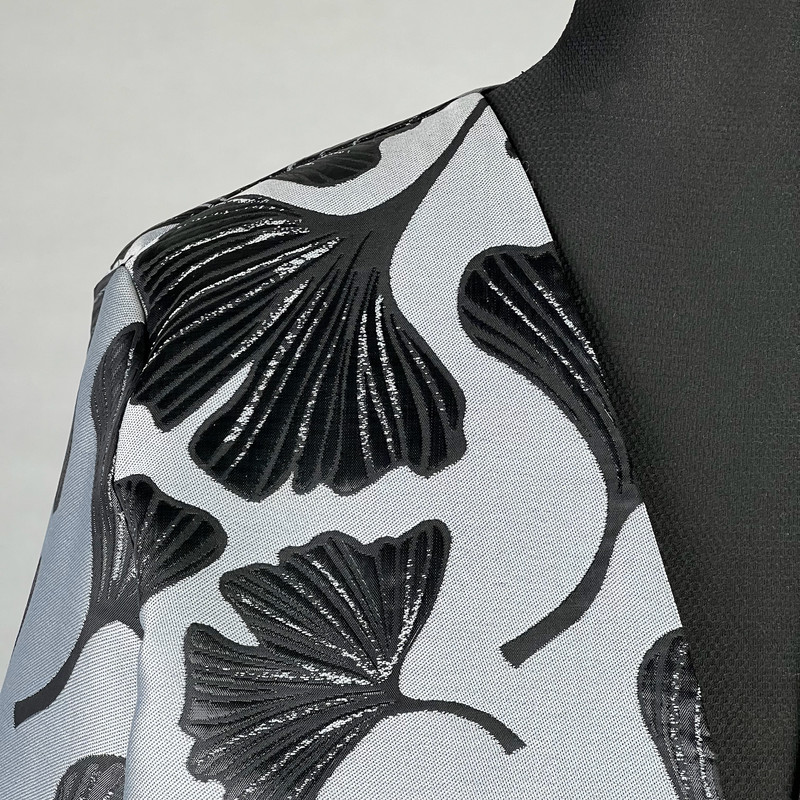 کت زنانه مدل ژاکارد مجلسی برگ کد AK1103