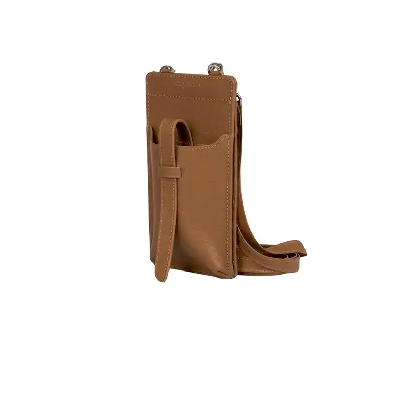 کیف گردنی چرم کروکو مدل lochano