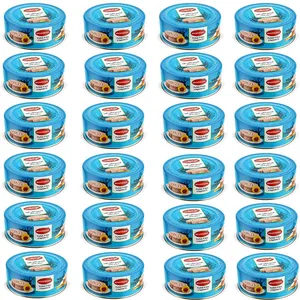 کنسرو ماهی گیدر و هوور در روغن گیاهی خوشبخت - 180 گرم 24 عددی