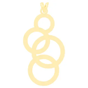 آویز گردنبند طلا 18 عیار زنانه الن نار مدل 3303 طرح دايره