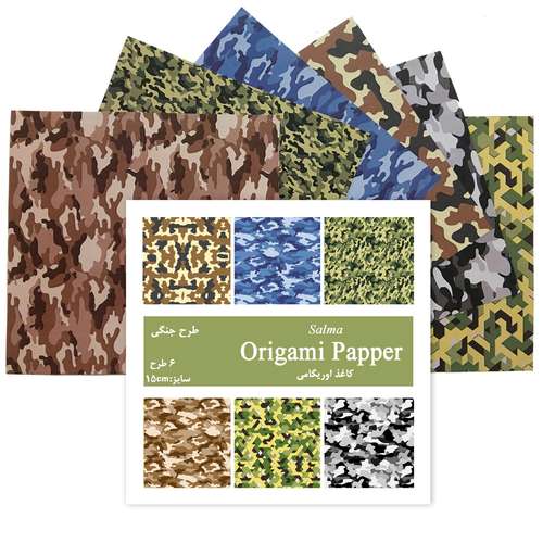 کاغذ اوریگامی مدل جنگی کد J10 بسته 48 عددی