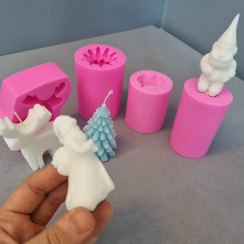 قالب شمع مدل ست کریسمس کد C01 مجموعه 4 عددی