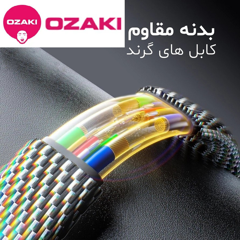 کابل تبدیل USB/USB-C به لایتنینگ/USB-C اوزاکی مدل 001 طول 1 متر