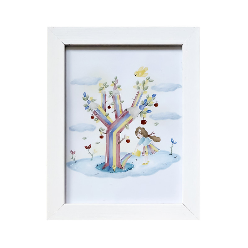 تابلو کودک و نوزاد نقش افرا طرح مدادرنگی کد NA-W07