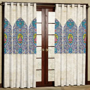 پرده مدل گنبدی هازان پانچی کد 4305 سایز 140x200 سانتی متر