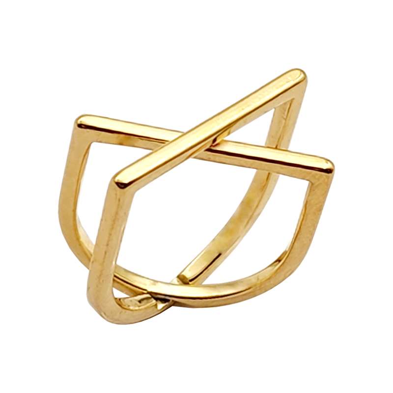 انگشتر زنانه مدل ضربدر کد RNG27GL