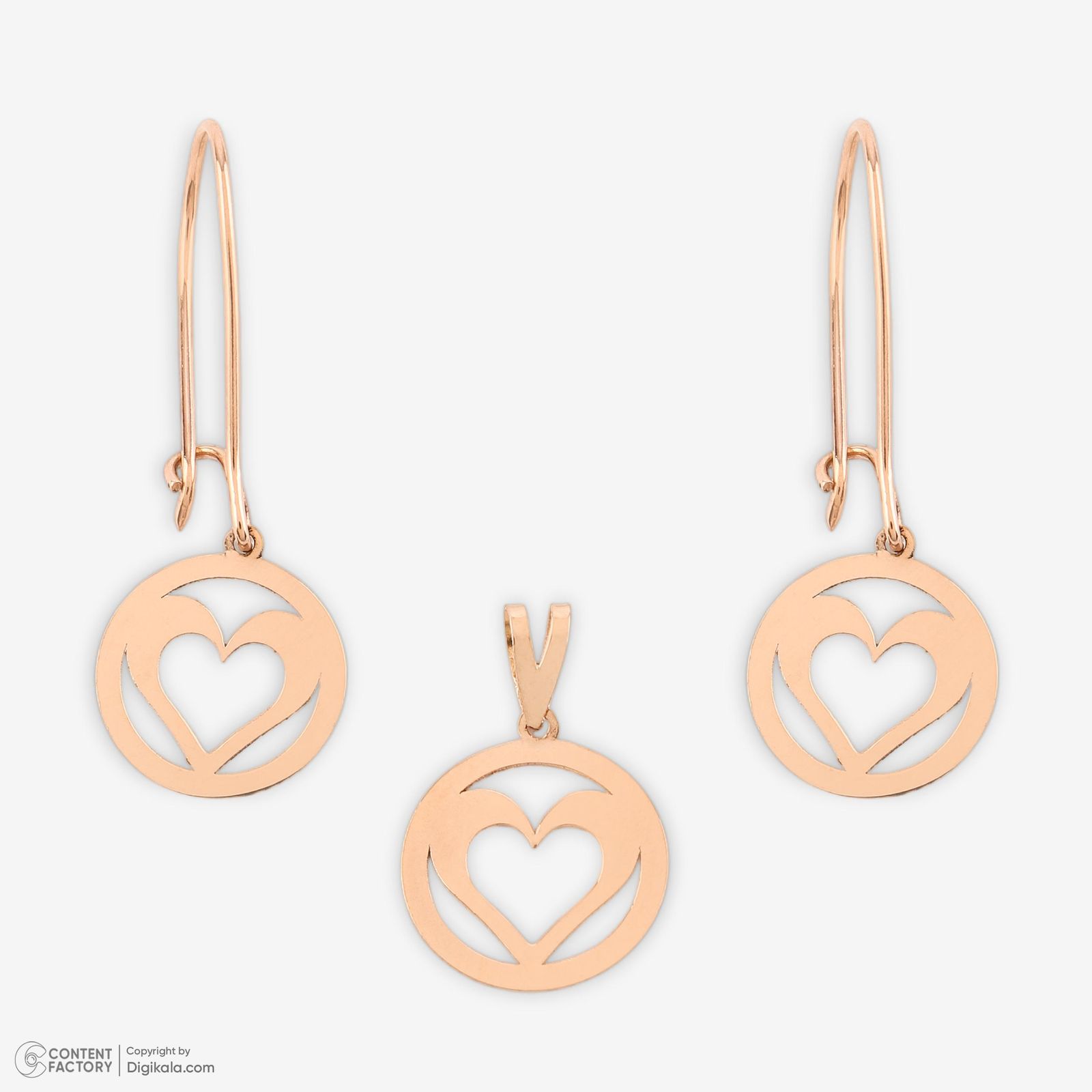 نیم ست طلا 18 عیار زنانه حافا گلد مدل nm24 -  - 8