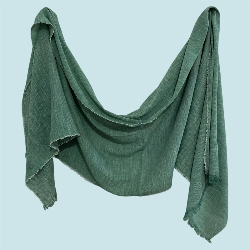 شال زنانه مدل پلیسه کشمیر ریشه دار کد ۰۰۰۹