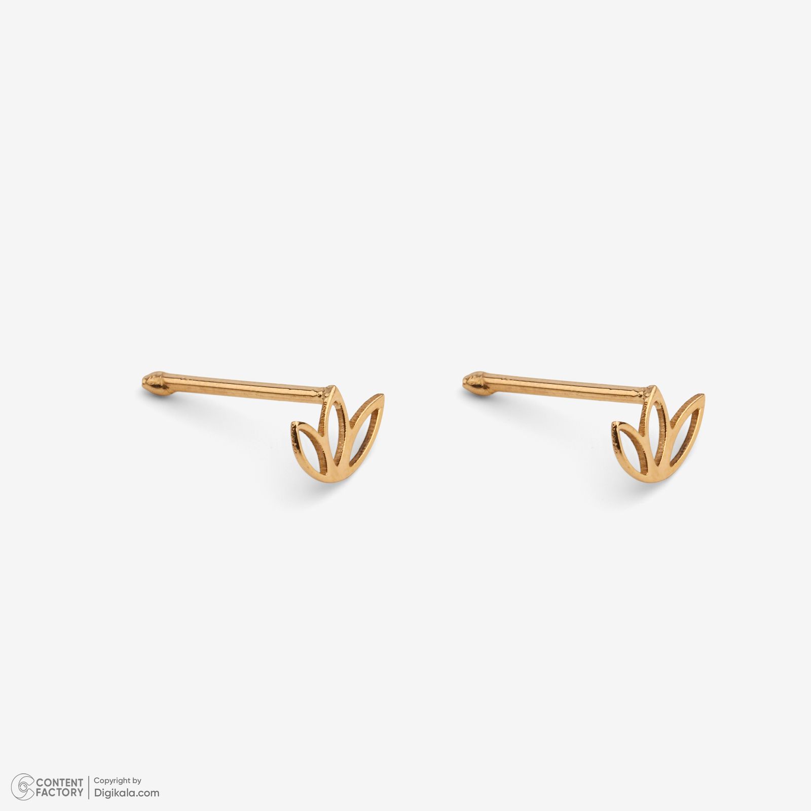 نیم ست طلا 18 عیار زنانه سایا گلد مدل شاخه 7 برگ ns3 -  - 5