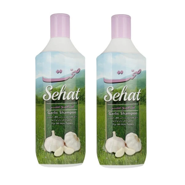 شامپو مو صحت مدل سیر حجم 1000 میلی لیتر بسته 2 عددی