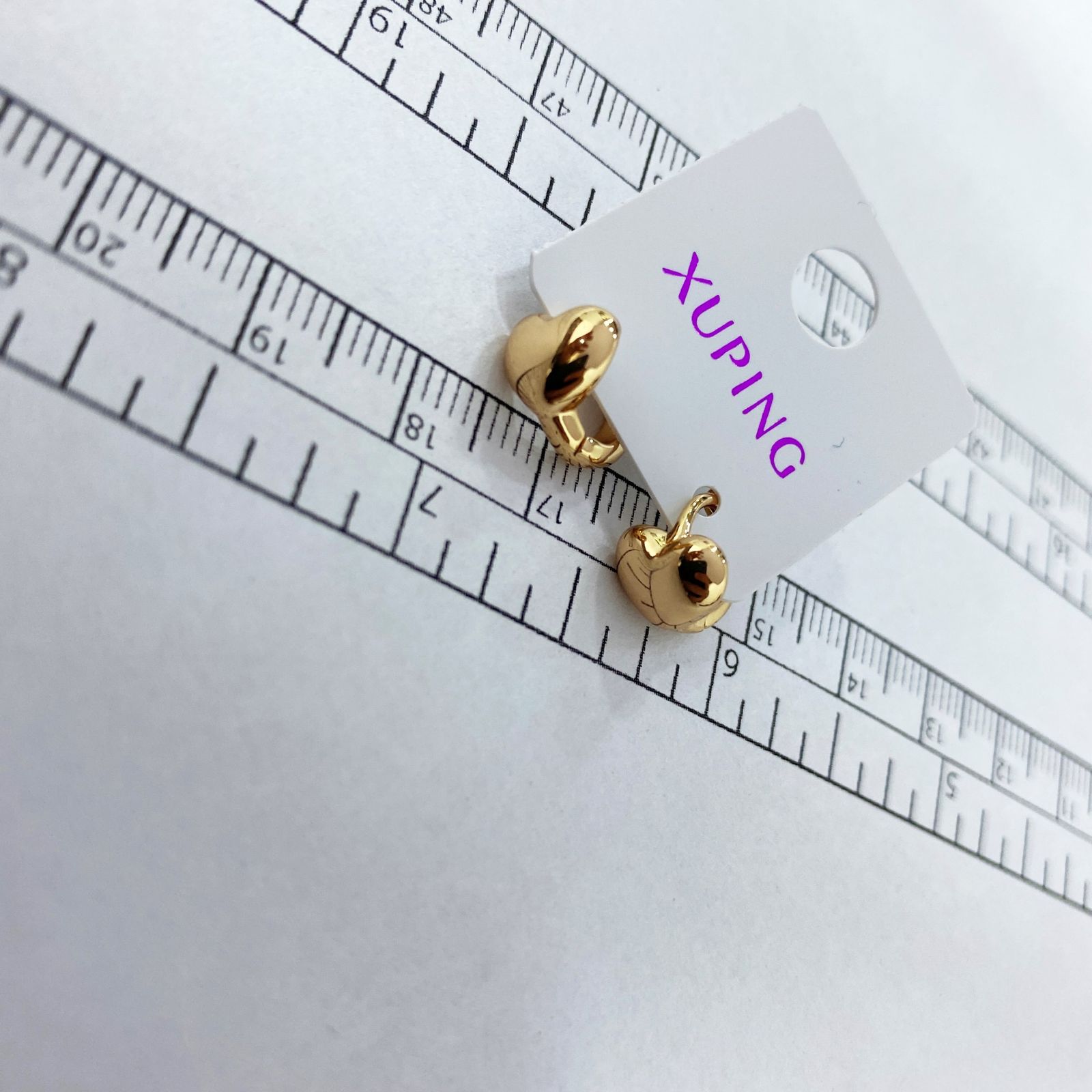 گوشواره زنانه ژوپینگ مدل قلب کد 1000 -  - 2