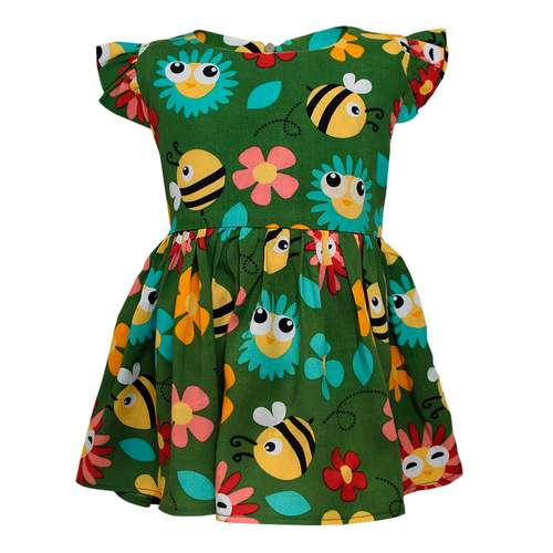 پیراهن دخترانه مدل آفتابگردان و زنبور