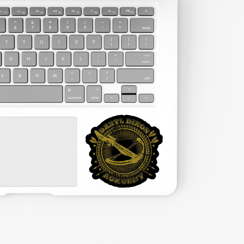 استیکر لپ تاپ و موبایل بووم طرح Daryl Dixon Academy کد FR54