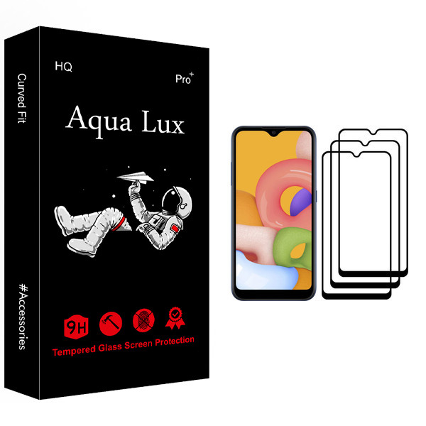 محافظ صفحه نمایش آکوا لاکس مدل +Pro مناسب برای گوشی موبایل سامسونگ Galaxy A01 بسته سه عددی