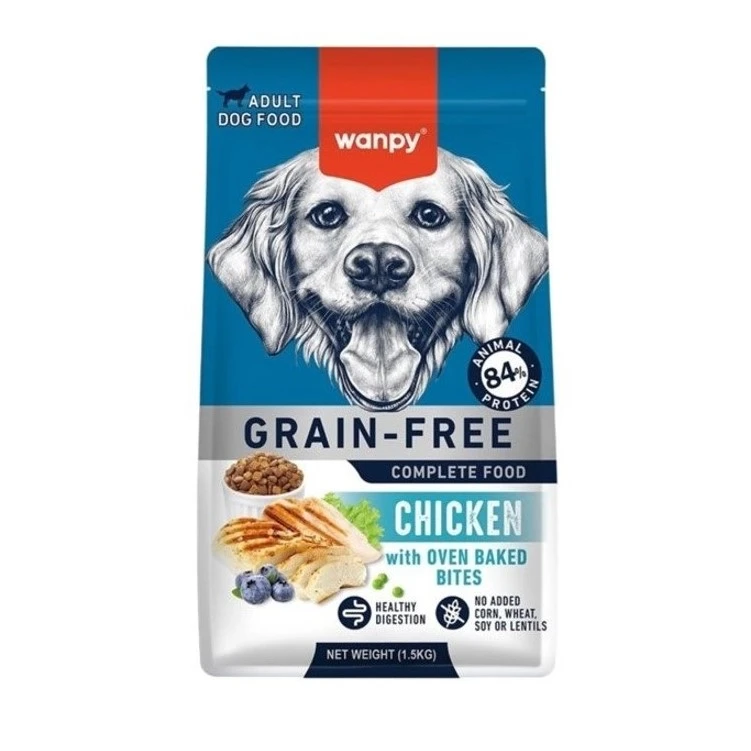 غذا خشک سگ بالغ ونپی مدل GRAIN FREE طعم مرغ وزن 1.5 کیلوگرم