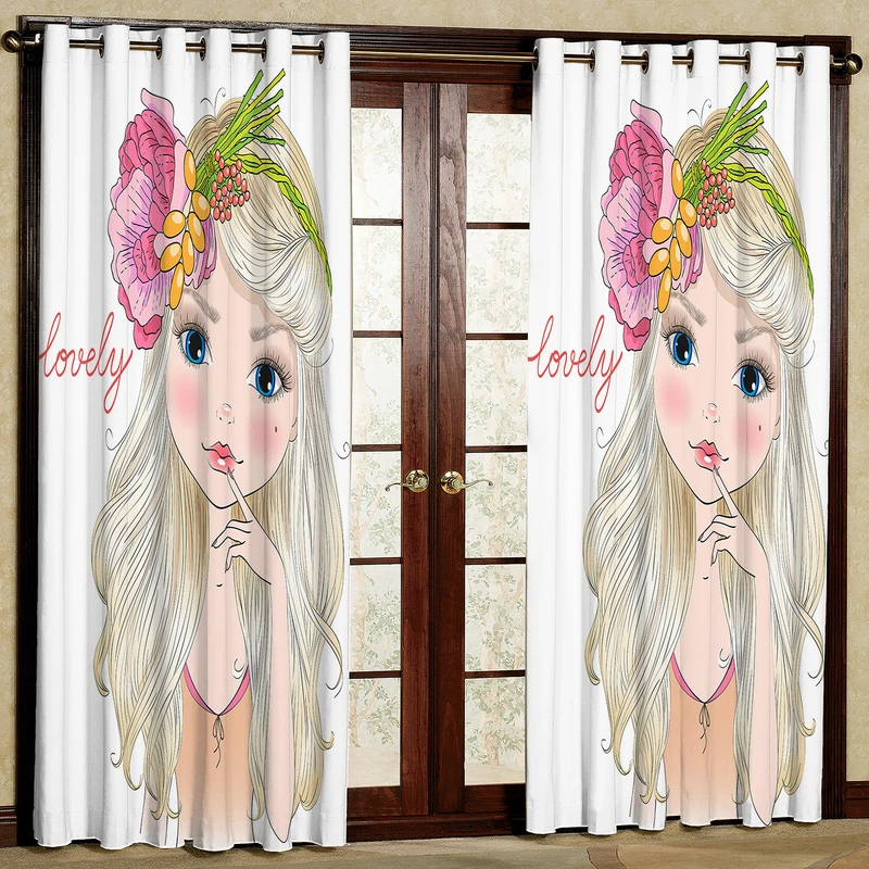 پرده مدل دختر مخمل پانچی کد 1141 سایز 140x280 سانتی متر