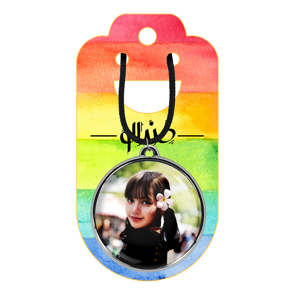 گردنبند خندالو مدل لیسا بلک پینک کد 1427014269