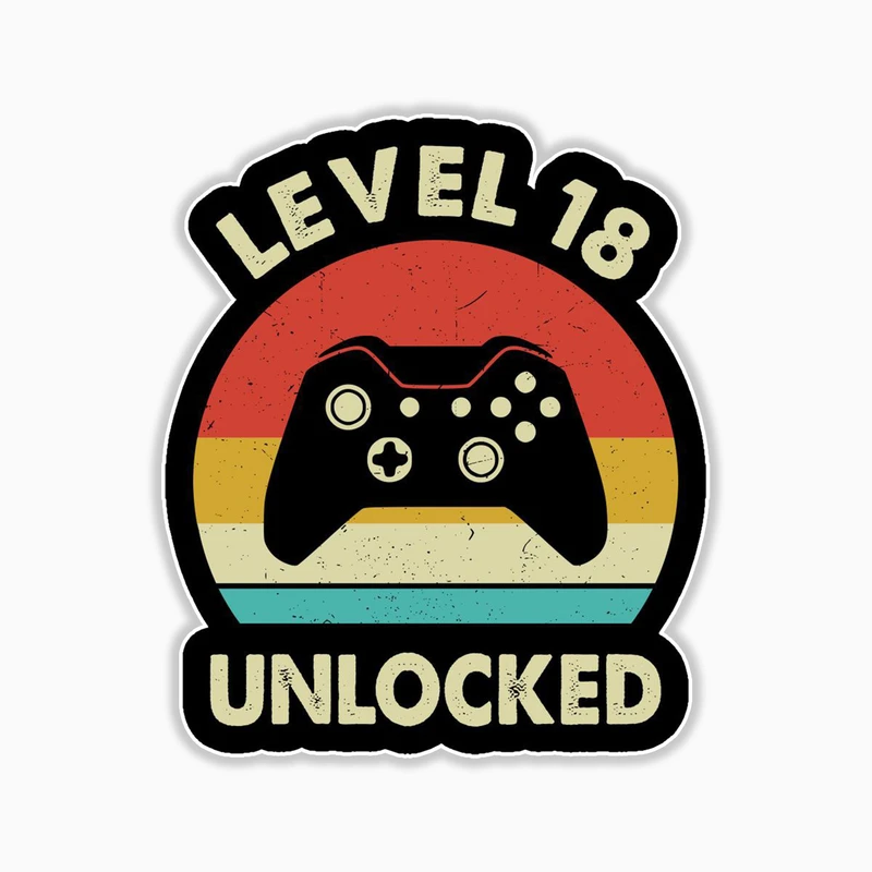 استیکر لپ تاپ و موبایل بووم طرح گیم کد 1015 مدل lvlup