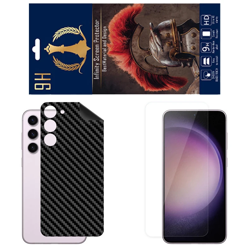 برچسب پوششی اینفینیتی مدل FC مناسب برای گوشی موبایل سامسونگ Galaxy S23 به همراه محافظ صفحه نمایش