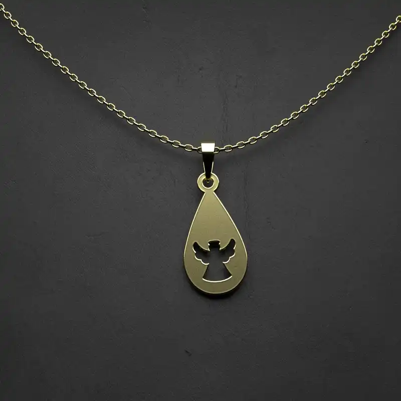 گردنبند طلا 18 عیار زنانه مدوپد مدل هندسی کد CA10399