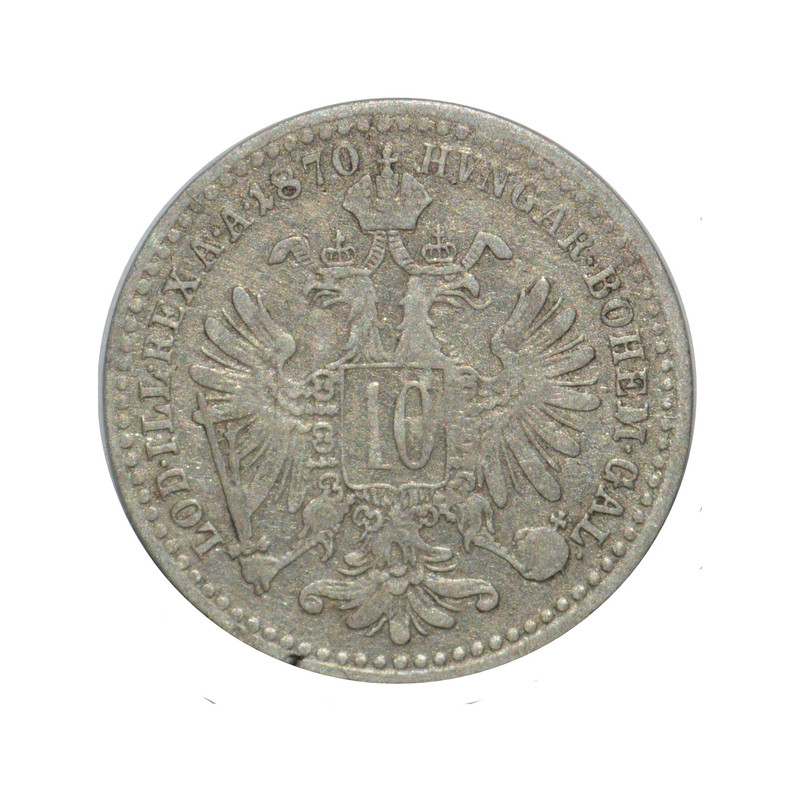 سکه تزیینی طرح کشور اتریش و مجارستان مدل 10 کروز 1870 میلادی