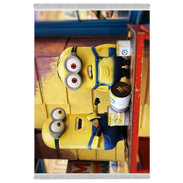 فرش پارچه‌ای دفه مدل فرشینه هازان مخمل طرح فانتزی کد 3360