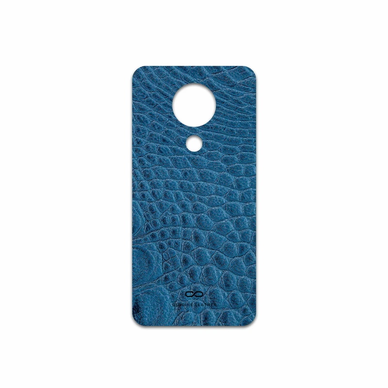 برچسب پوششی ماهوت مدل Blue-Crocodile-Leather مناسب برای گوشی موبایل نوکیا 3.4