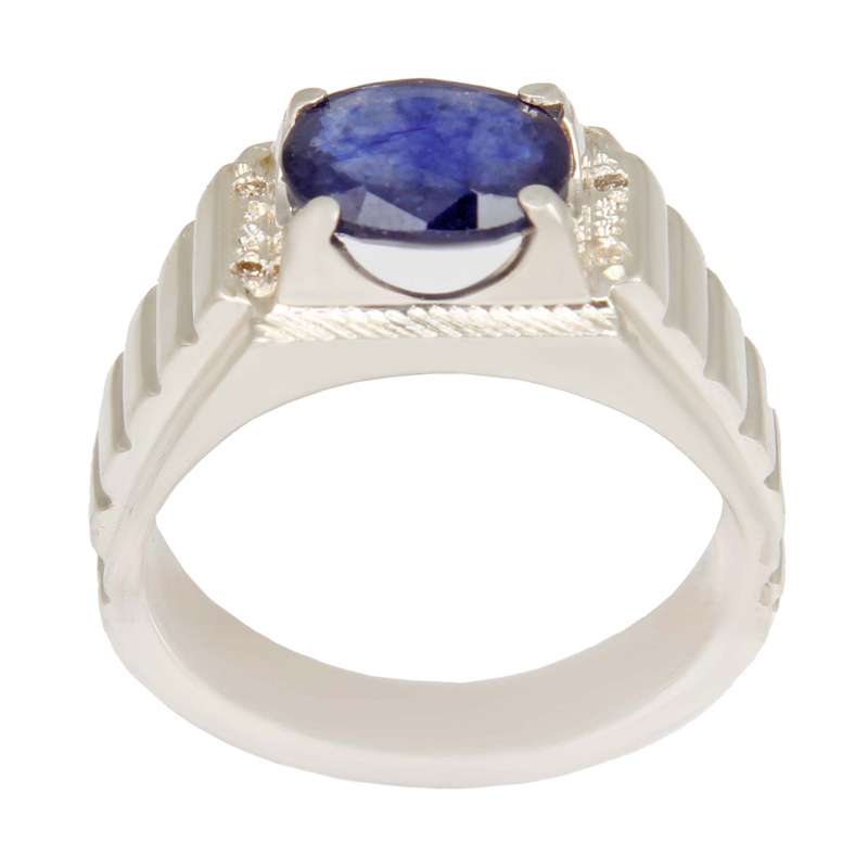 انگشتر نقره مردانه مدل سنگ یاقوت کد AM_2460