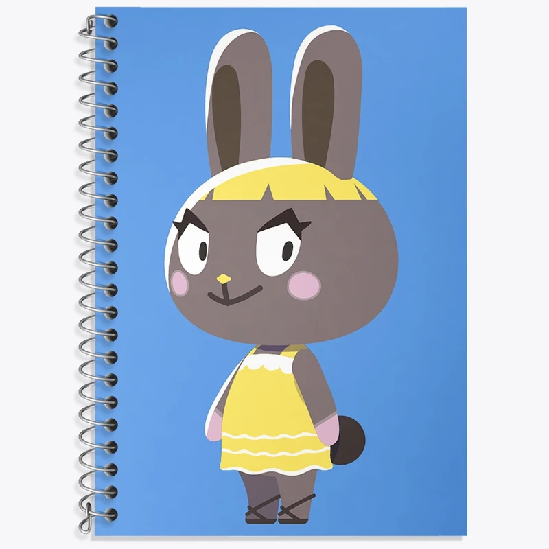 دفتر زبان 50 برگ خندالو مدل سه خط طرح بازی انیمال کراسینگ (Animal Crossing) کد 32640