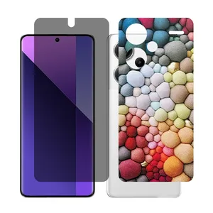 Glass Together model privacy Screen Protector Suitable for Xiaomi Redmi Note 13 Pro Plus Mobile Phone with Back cover sticker