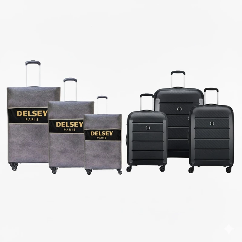 ست سه عددی چمدان دلسی مدل binalong به همراه سه عدد کاور