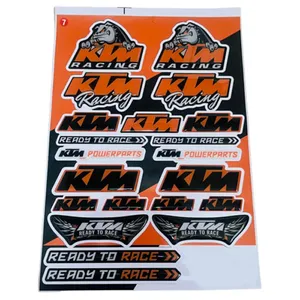ست برچسب بدنه و باک موتور سیکلت وارون مدل W-3-KTM بسته 19 عددی    