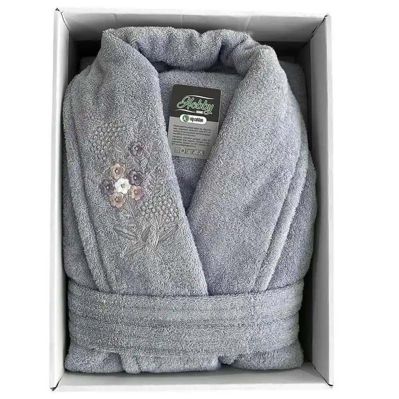حوله پالتویی هوبی مدل یقه گلدوزی شده سایز 125