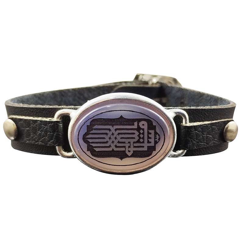 دستبند سلین کالا مدل عقیق طرح ماشالله کد d-81