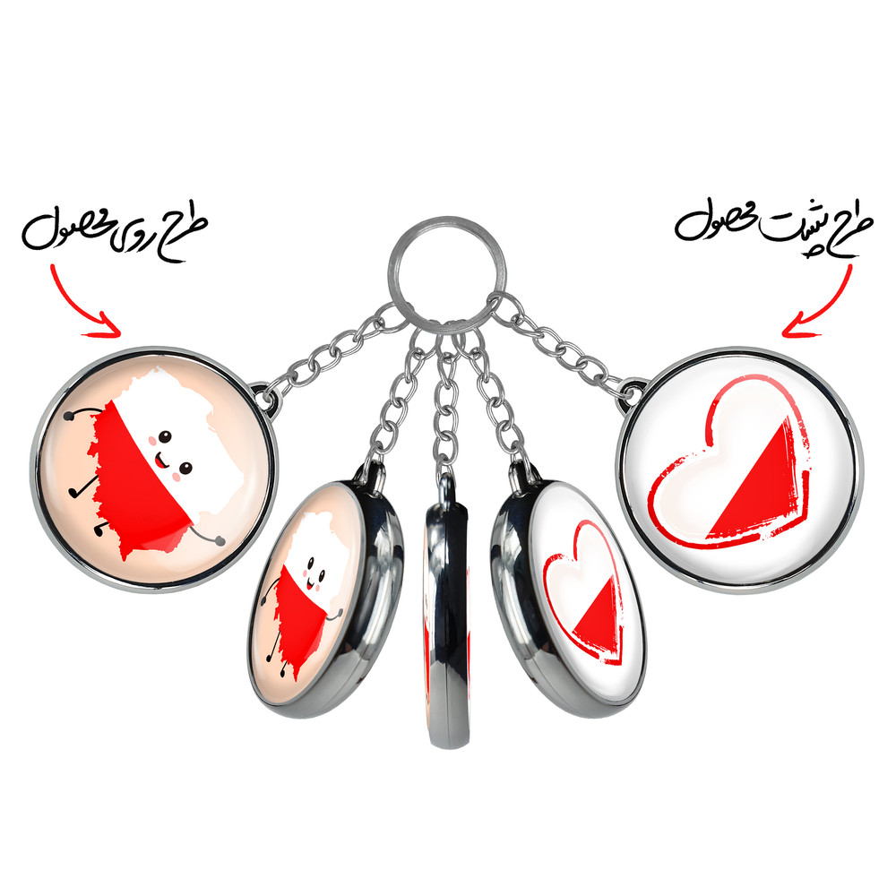 جاکلیدی خندالو طرح پرچم لهستان مدل دوطرفه کد 2049420493