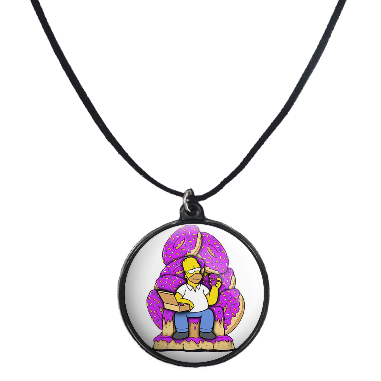 گردنبند پرمانه طرح سیمپسون ها کد pmb.21222 مدل دو طرفه