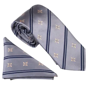 ست کراوات و دستمال جیب مردانه نسن مدل V9