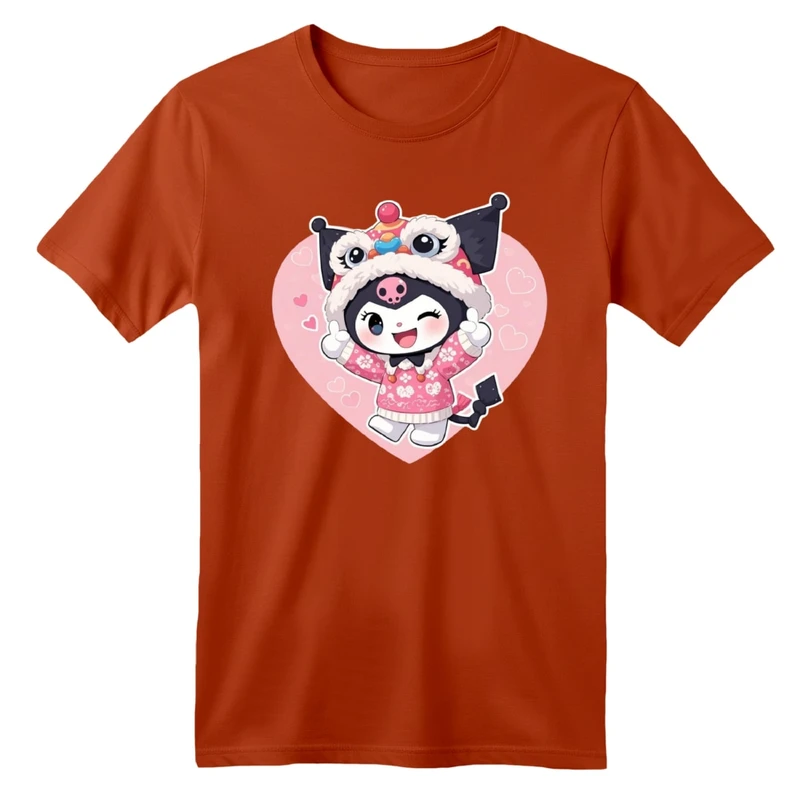 تی شرت آستین کوتاه بچگانه مدل کرومی و قلب