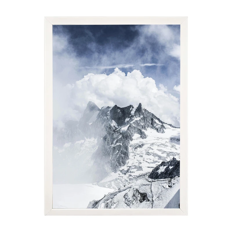 تابلو مدل دیواری طرح کوهستان برفی کد EA-1306