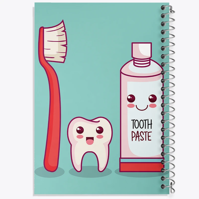 دفتر شطرنجی 50 برگ خندالو مدل دندان و دندان پزشکی کودکانه کد 36698