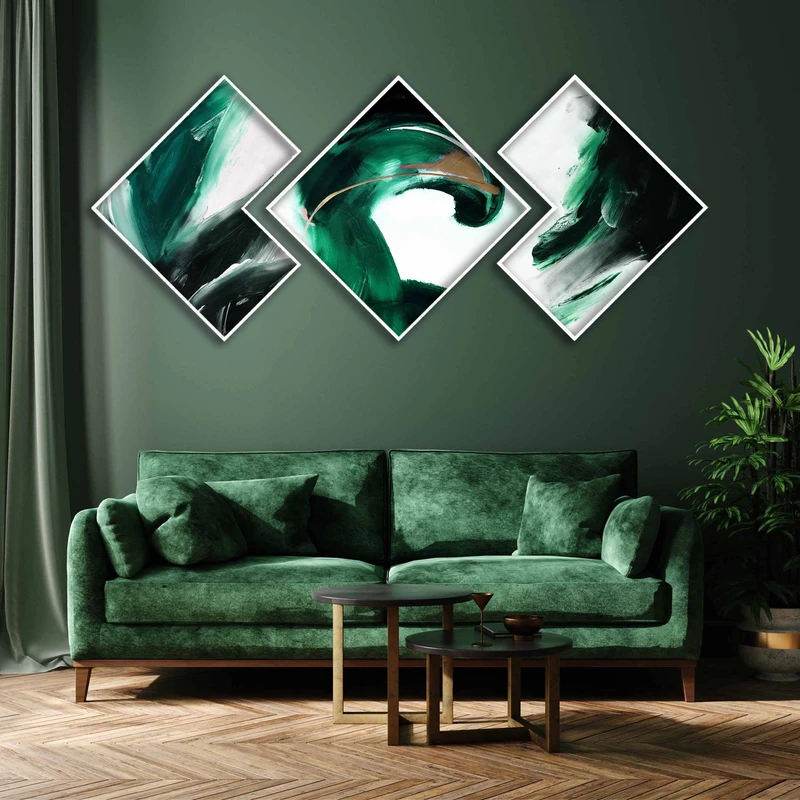 تابلو آتریسا طرح آبستره مدل AT273 مجموعه 3 عددی