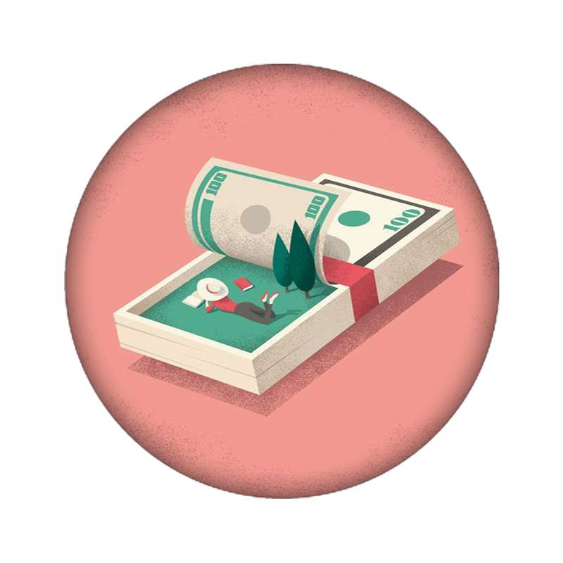 استیکر تزئینی موبایل مدل پول کد 3961