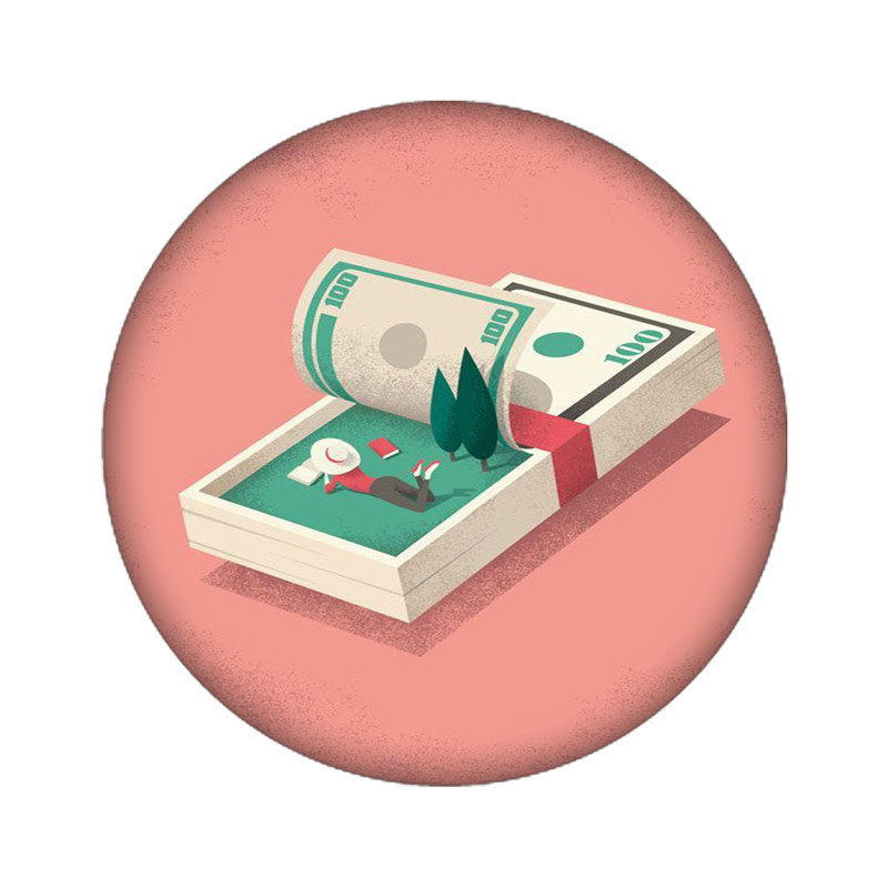 استیکر تزئینی موبایل مدل پول کد 3961