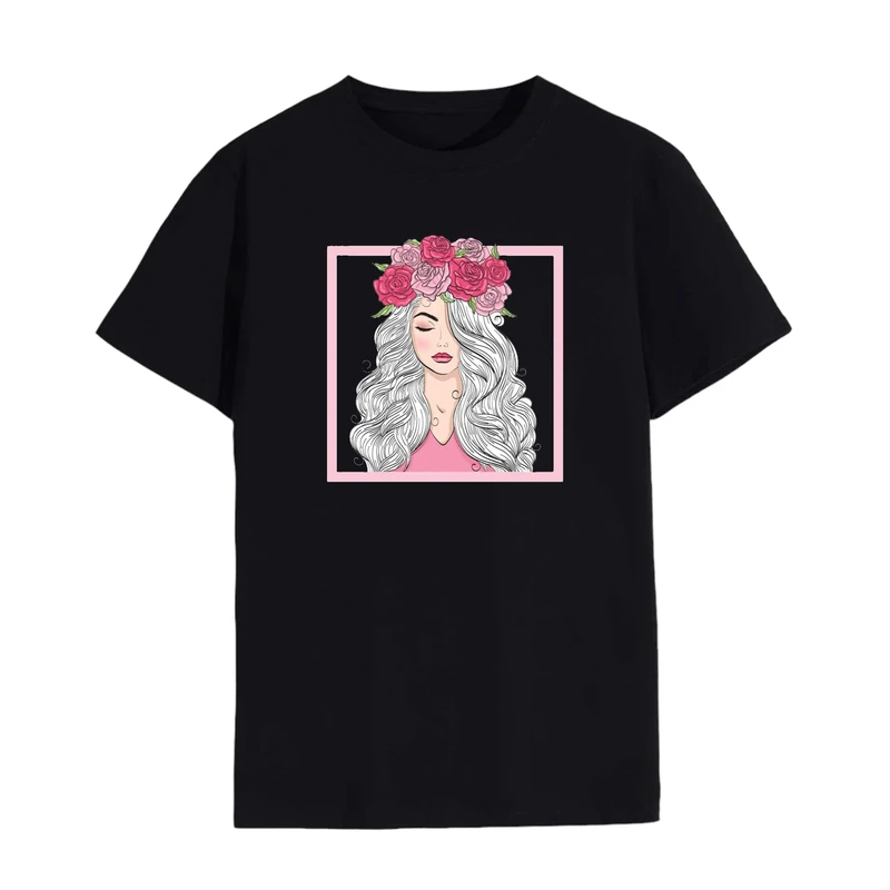 تی شرت لانگ آستین کوتاه زنانه مدل دخترک کد 3