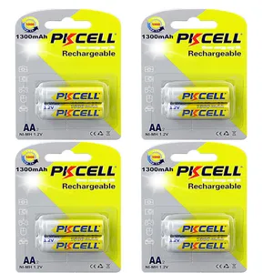 باتری قلمی قابل شارژ پی‌کی سل مدل 1.2V AA1300mAh NiMH  بسته 8 عددی